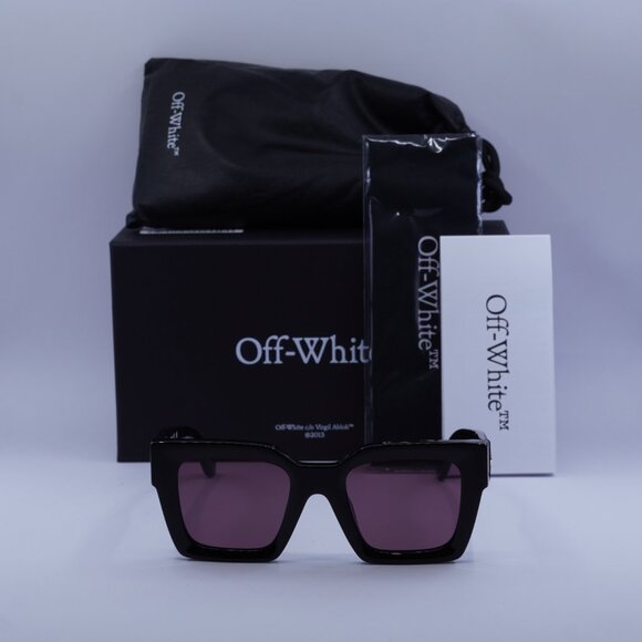 Off-White OERI13I JACKSON 1028 Square Sunglasses – Black/Burgundy main image 8